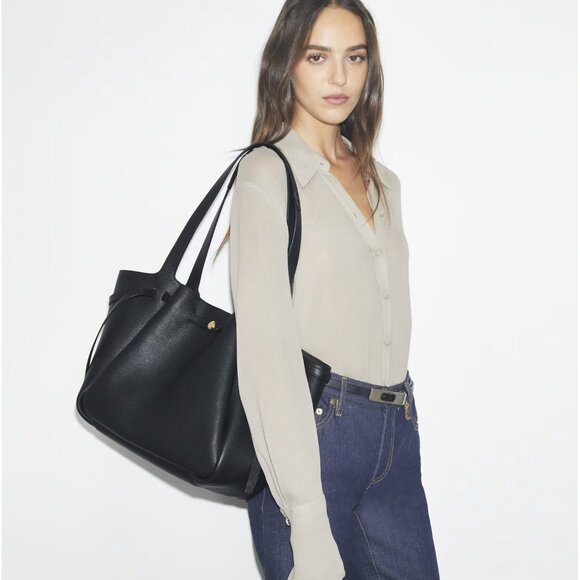 Large bag Tory Burch Romy Tote – black leather, New with tags - Picture 2 of 9